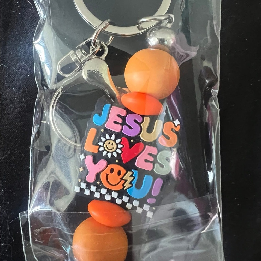 Colorful 'Jesus Loves You' Keychain